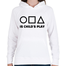 PRINTFASHION SQUID GAME - Női kapucnis pulóver - Fehér női pulóver, kardigán