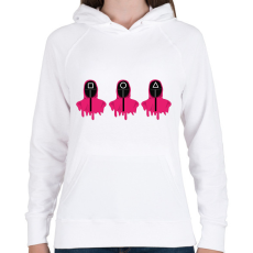 PRINTFASHION Squid game - Női kapucnis pulóver - Fehér