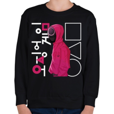 PRINTFASHION Squid game -nyerd meg az életed 03 - Gyerek pulóver - Fekete