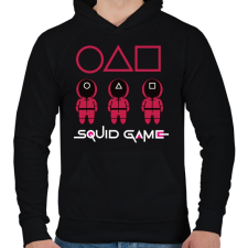 PRINTFASHION Squid game - nyerd meg az életed 04 - Férfi kapucnis pulóver - Fekete férfi pulóver, kardigán