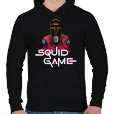 PRINTFASHION Squid game - Nyerd meg az életed 06 - Férfi kapucnis pulóver - Fekete férfi pulóver, kardigán