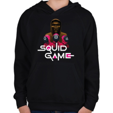 PRINTFASHION Squid game - Nyerd meg az életed 06 - Gyerek kapucnis pulóver - Fekete