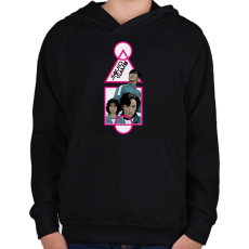 PRINTFASHION Squid game - Nyerd meg az életed 11 - Gyerek kapucnis pulóver - Fekete