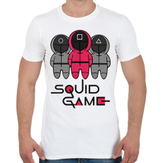 PRINTFASHION Squid Game - Nyerd meg az életed - Férfi póló - Fehér