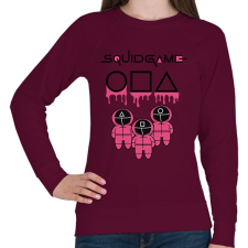 PRINTFASHION Squid Game pink-black - Női pulóver - Bordó női pulóver, kardigán