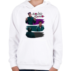 PRINTFASHION Squid Game Season 2 - Gyerek kapucnis pulóver - Fehér