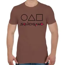 PRINTFASHION SQUID GAME soldiers - Férfi póló - Mogyoróbarna férfi póló