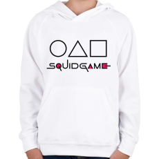 PRINTFASHION SQUID GAME soldiers - Gyerek kapucnis pulóver - Fehér