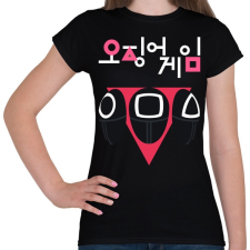 PRINTFASHION Squid Game - Soliders - Női póló - Fekete női póló