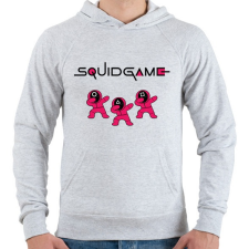 PRINTFASHION Squid game trio dab fekete - Férfi kapucnis pulóver - Sport szürke férfi pulóver, kardigán