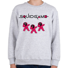 PRINTFASHION Squid game trio dab fekete - Gyerek pulóver - Sport szürke gyerek pulóver, kardigán