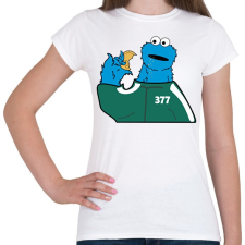 PRINTFASHION Squid Game vs. Sütiszörny - Női póló - Fehér női póló