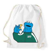 PRINTFASHION Squid Game vs. Sütiszörny - Sportzsák, Tornazsák - Fehér tornazsák