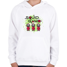 PRINTFASHION Squit game - Gyerek kapucnis pulóver - Fehér gyerek pulóver, kardigán