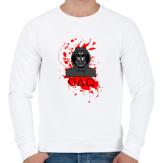 PRINTFASHION Squit game Nyerd meg az életed - Férfi pulóver - Fehér