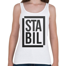 PRINTFASHION Stabil - Női atléta - Fehér női trikó