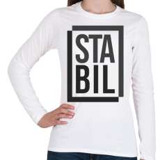 PRINTFASHION Stabil - Női hosszú ujjú póló - Fehér