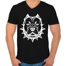 PRINTFASHION stafford/f - Férfi V-nyakú póló - Fekete