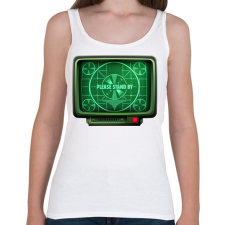 PRINTFASHION Stand by - Női atléta - Fehér női trikó