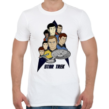 PRINTFASHION Star Trek - Férfi póló - Fehér férfi póló