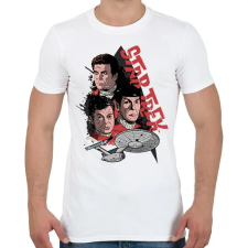PRINTFASHION Star Trek - Férfi póló - Fehér férfi póló