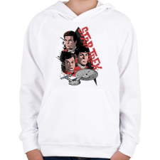 PRINTFASHION Star Trek - Gyerek kapucnis pulóver - Fehér gyerek pulóver, kardigán