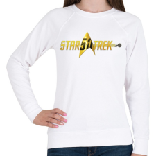 PRINTFASHION Star Trek logo - Női pulóver - Fehér női pulóver, kardigán
