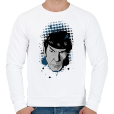 PRINTFASHION Star Trek - Spock - Férfi pulóver - Fehér