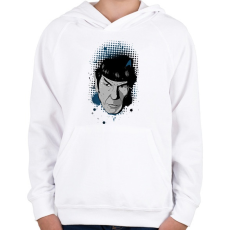 PRINTFASHION Star Trek - Spock - Gyerek kapucnis pulóver - Fehér