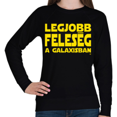 PRINTFASHION Star Wars - Legjobb feleség a galaxisban - Női pulóver - Fekete