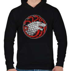 PRINTFASHION Stargaryen - Férfi kapucnis pulóver - Fekete
