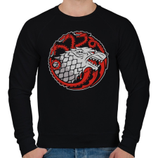 PRINTFASHION Stargaryen - Férfi pulóver - Fekete férfi pulóver, kardigán