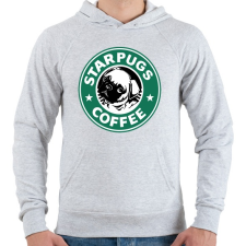 PRINTFASHION STARPUGS COFFEE - Férfi kapucnis pulóver - Sport szürke férfi pulóver, kardigán