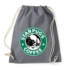PRINTFASHION STARPUGS COFFEE - Sportzsák, Tornazsák - Grafitszürke tornazsák