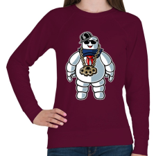 PRINTFASHION Stay dope - Női pulóver - Bordó női pulóver, kardigán