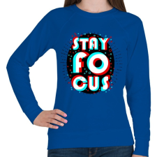 PRINTFASHION Stay Focus - Női pulóver - Királykék női pulóver, kardigán
