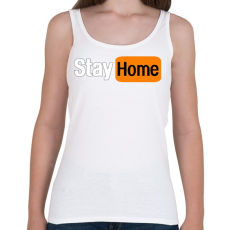 PRINTFASHION Stay home - Női atléta - Fehér