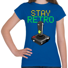 PRINTFASHION Stay retro joystick - Női póló - Királykék női póló