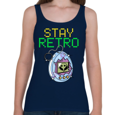 PRINTFASHION Stay retro Tamagochi - Női atléta - Sötétkék