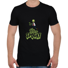 PRINTFASHION Stay Spooky Zombie - Férfi póló - Fekete férfi póló