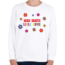PRINTFASHION Stay trippy litlle hippie - Gyerek pulóver - Fehér gyerek pulóver, kardigán