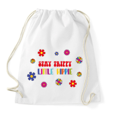 PRINTFASHION Stay trippy litlle hippie - Sportzsák, Tornazsák - Fehér tornazsák