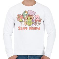 PRINTFASHION Stay weird - Férfi pulóver - Fehér