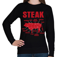 PRINTFASHION STEAK - Női pulóver - Fekete