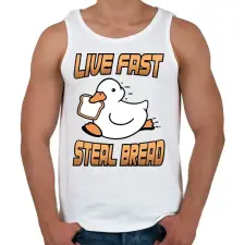 PRINTFASHION Steal bread - Férfi atléta - Fehér atléta, trikó