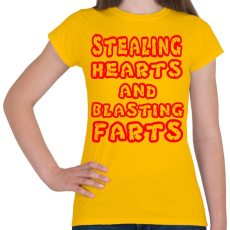 PRINTFASHION Stealing Hearths - Női póló - Sárga