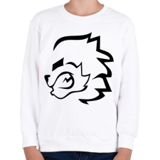 PRINTFASHION stencil oroszlán - Gyerek pulóver - Fehér gyerek pulóver, kardigán