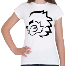 PRINTFASHION stencil oroszlán - Női póló - Fehér női póló