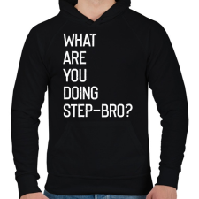 PRINTFASHION Step-bro - Férfi kapucnis pulóver - Fekete férfi pulóver, kardigán
