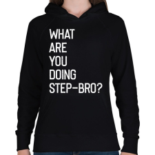 PRINTFASHION Step-bro - Női kapucnis pulóver - Fekete női pulóver, kardigán